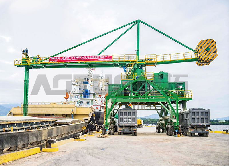 1000-70000 DWT 200-1500t/h Lastikli Mobil Vidalı Gemi Boşaltıcı